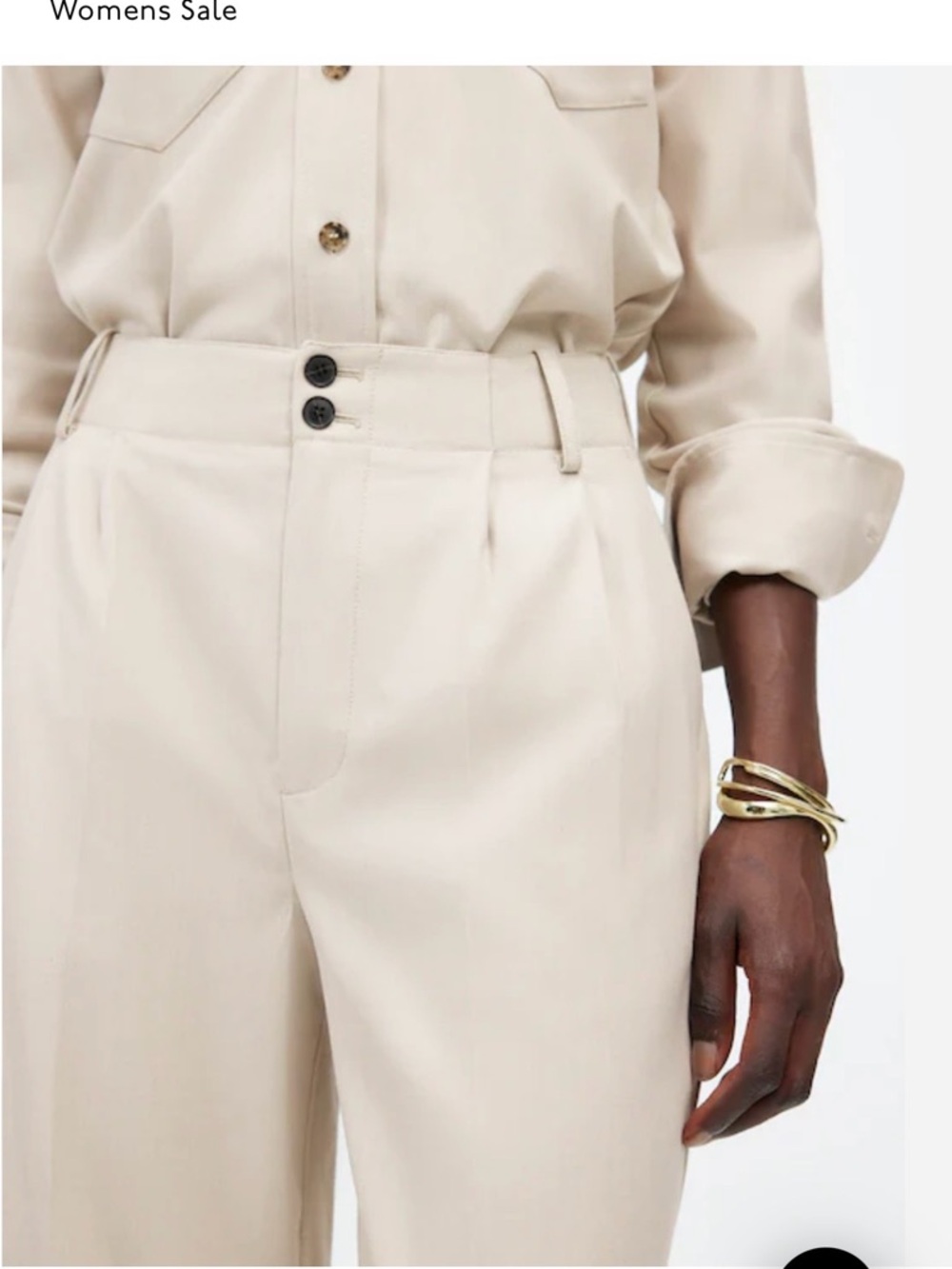 Madewell The Petite Harlow Wide-Leg Trouser in Brushed Twill